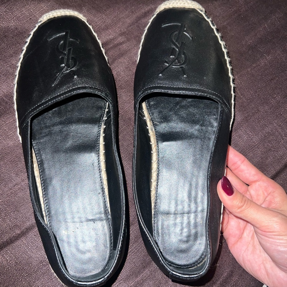YSL Cassandre Slip-On Espadrilles (37)